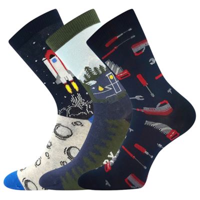 Ponožky dětské 057-21-43 XV s obrázky CHLAPECKÉ mix B (3 páry)
