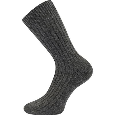 Ponožky zimní vlněné ALJAŠKA antracitové melé