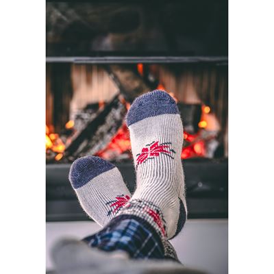 Ponožky silné zimní ALTA z merino vlny a alpaky VZOR A