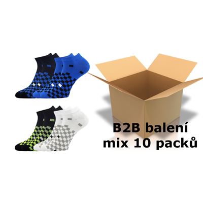 Ponožky pánské nízké PIKI 41 velkoobchodní balení MIX (10 pack)