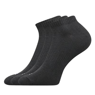 Ponožky bavlněné sportovní BADDY A nízké 3pack ČERNÉ