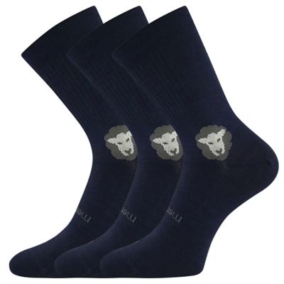 Ponožky anatomicky tvarované z merino BAREFOOTAN s ionty stříbra TMAVĚ MODRÉ