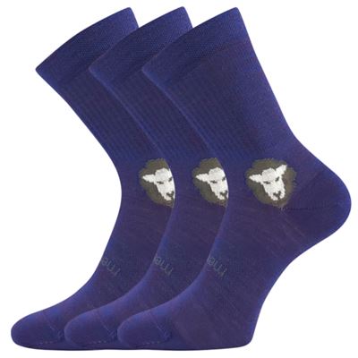 Ponožky anatomicky tvarované z merino BAREFOOTAN s ionty stříbra FIALOVÉ