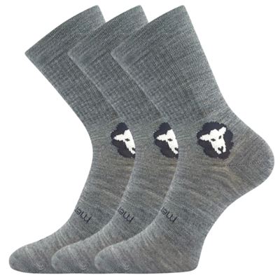 Ponožky anatomicky tvarované z merino BAREFOOTAN s ionty stříbra SVĚTLE ŠEDÉ