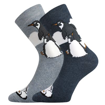Ponožky silné celofroté BEDŘICH s tučňáky (2 páry)