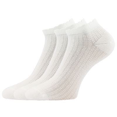 Ponožky dámské letní BETH krajkové BÍLÉ (3 páry)