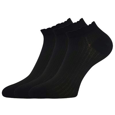 Ponožky dámské letní BETH krajkové ČERNÉ (3 páry)