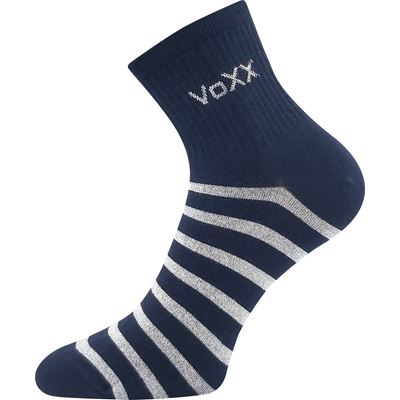 Ponožky dámské BOXANA letní pruhované TMAVĚ MODRÉ