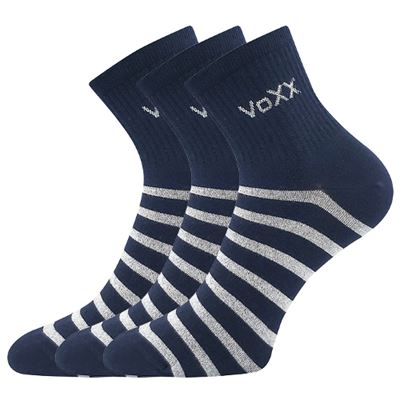 Ponožky dámské BOXANA letní pruhované TMAVĚ MODRÉ (3 páry)