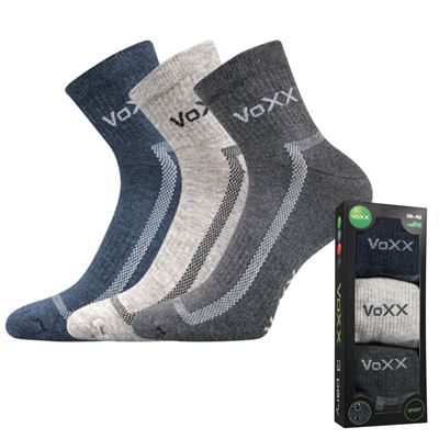 Ponožky sportovní CADDY B bavlněné 3pack TMAVÉ