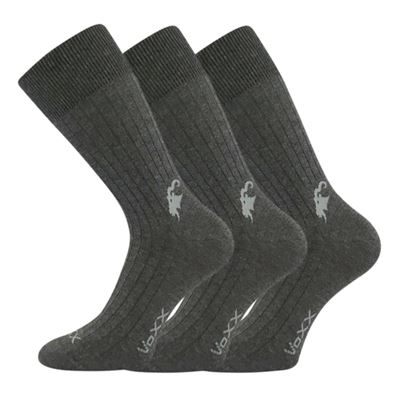 Ponožky bavlněné CASHMERE LOVE s kašmírem a ionty stříbra ANTRACITOVÉ (3 páry)