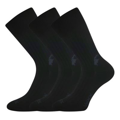 Ponožky bavlněné CASHMERE LOVE s kašmírem a ionty stříbra ČERNÉ (3 páry)