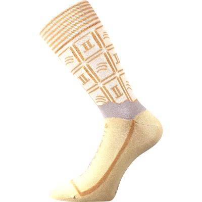 Ponožky dámské originální s motivem CHOCOLATE v krabičce WHITE