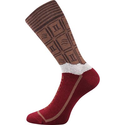 Ponožky dámské originální s motivem CHOCOLATE v krabičce MILK
