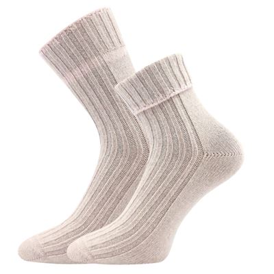 Ponožky jemné hřejivé CIVETTA kašmírové STARORŮŽOVÉ