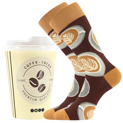 Ponožky v kelímku s motivem kávy COFFEE vzor 2