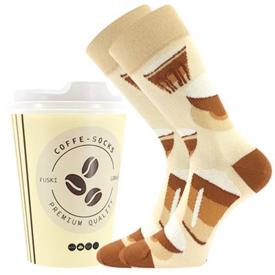 Ponožky v kelímku s motivem kávy COFFEE vzor 3