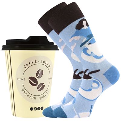 Ponožky v kelímku s motivem kávy COFFEE vzor 7