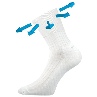 Ponožky medicine CORSA s jemným lemem BÍLÉ