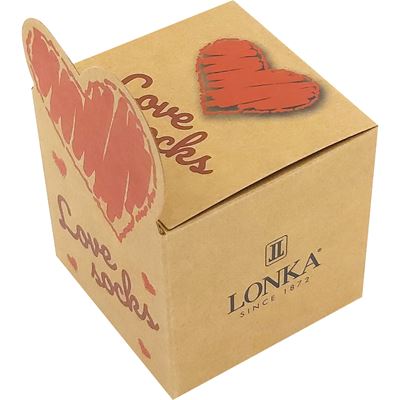 Ponožky pro zamilované DARLING černé se srdíčky design 2