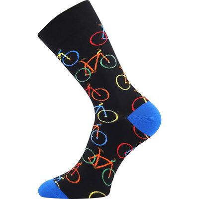 Ponožky unisex obrázkové DEBIKE s obrázky barevných kol (3 páry)