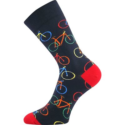 Ponožky unisex obrázkové DEBIKE s obrázky barevných kol (3 páry)