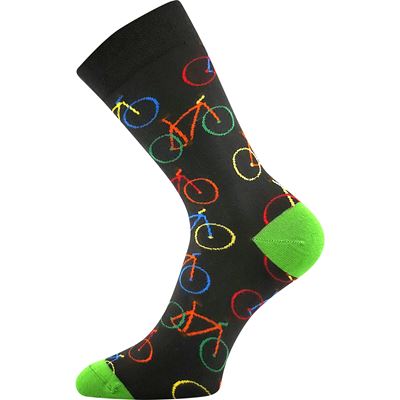 Ponožky unisex obrázkové DEBIKE s obrázky barevných kol (3 páry)