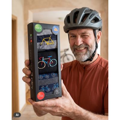 Ponožky obrázkové DEBOX dárkově balené MIX BIKE