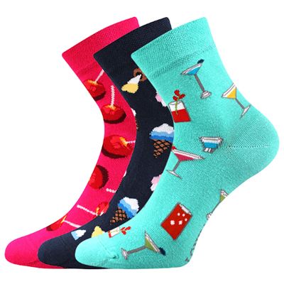 Ponožky bavlněné letní DEDOT mix FOOD (3 páry)