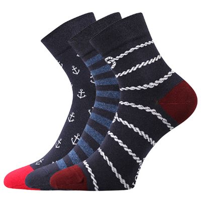 Ponožky bavlněné letní DEDOT mix NAVY (3 páry)