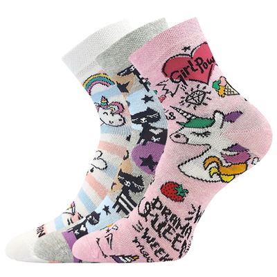 Ponožky dětské DEDOTIK letní DÍVČÍ mix F (3 páry)