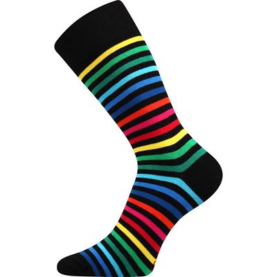Ponožky pánské proužkované DELINE bavlněné MIX (3 páry)