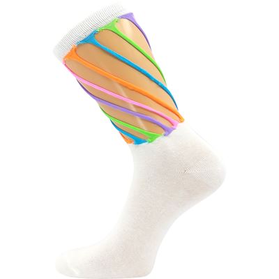 Ponožky letní s průstřihy DESDEMONA bílé