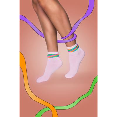 Ponožky letní s průstřihy DESDEMONA růžové