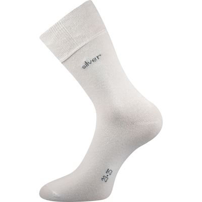Ponožky bavlněné DESILVE s ionty stříbra BÍLÉ (3 páry)