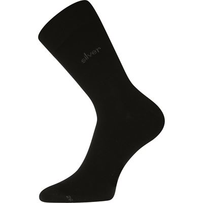 Ponožky bavlněné DESILVE s ionty stříbra ČERNÉ (3 páry)