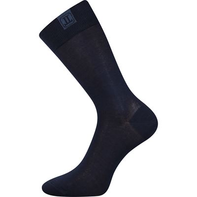 Ponožky pánské společenské DESTYLE z mercerované bavlny TMAVĚ MODRÉ