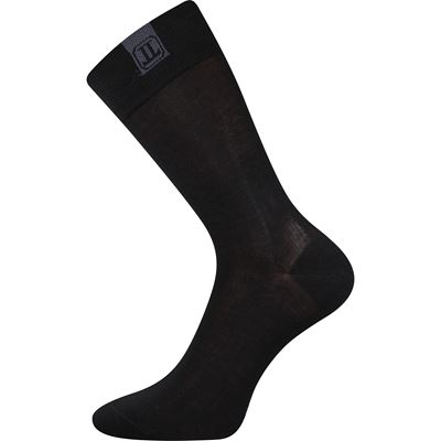 Ponožky pánské společenské DESTYLE z mercerované bavlny ČERNÉ