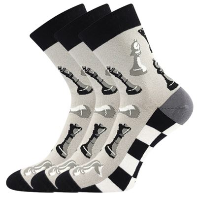 Ponožky společenské vtipné DEVIVE s obrázky ŠACHY