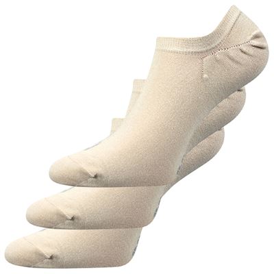 Ponožky extra nízké bambusové DEXI béžové (3 páry)