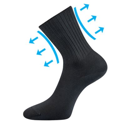 Ponožky medicine DIARTEN s nestahujícím lemem TMAVĚ ŠEDÉ