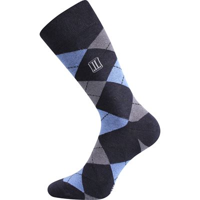 Ponožky trendy DIKARUS společenské KÁROVANÉ tmavé (3 páry)