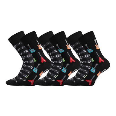 Ponožky trendy párované 1+1 DOBLE s obrázky KYTARY