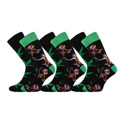 Ponožky trendy párované 1+1 DOBLE s obrázky TRÁVY