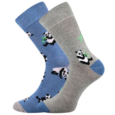 Ponožky trendy párované 1+1 DOBLE s obrázky PANDY
