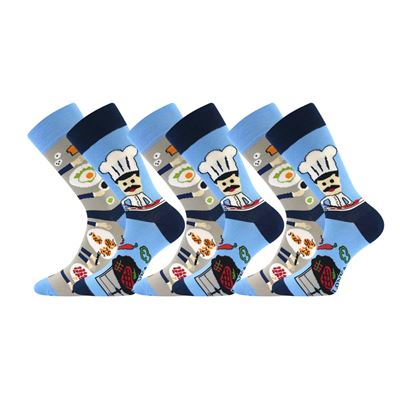 Ponožky trendy párované 1+1 DOBLE s obrázky KUCHAŘE