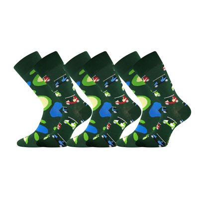Ponožky trendy párované 1+1 DOBLE s obrázky GOLFU