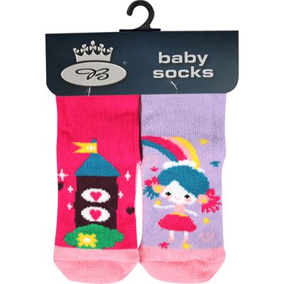 Ponožky kojenecké párované 1+1 DORA dívčí