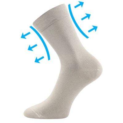 Ponožky medicine bavlněné DRMEDIK světle šedé