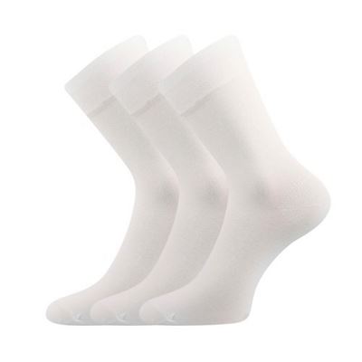 Ponožky jednobarevné DYPAK z modalu BÍLÉ (3 páry)